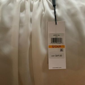 Calvin Klein Pleated Sleeve with Gold Buttons Blouse